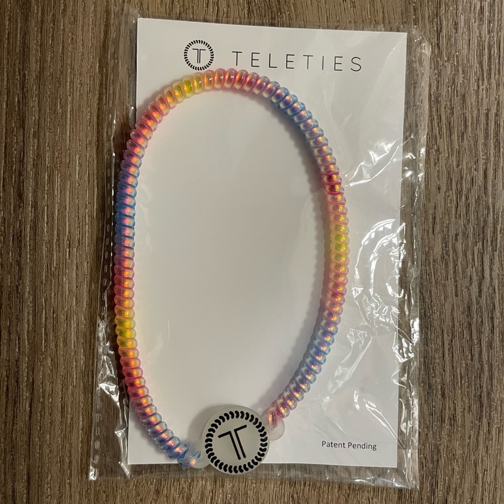 Teleties Pastel Rainbow Spiral Headband - Eat Glitter for Breakfast